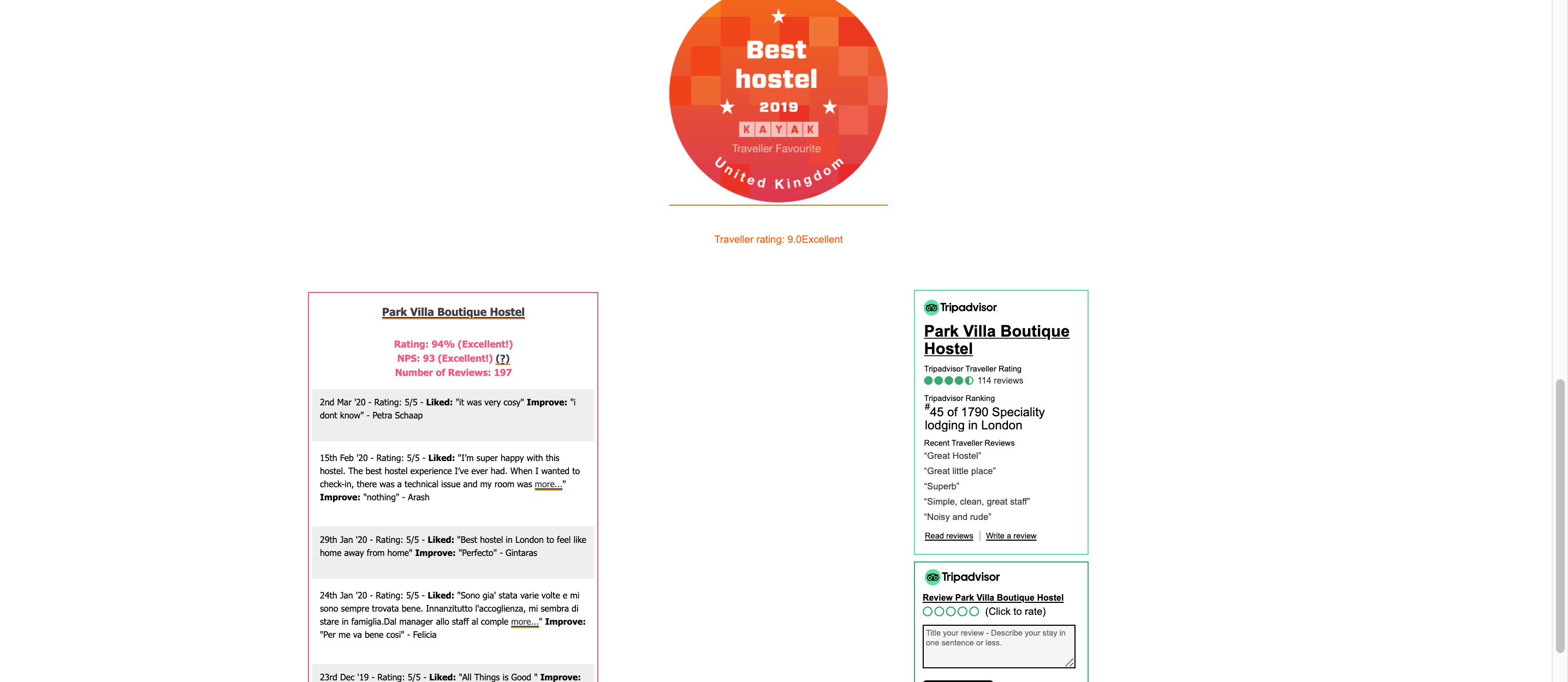 7/9 How your reviews will look on your business website